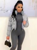 Solid Color Long Sleeve Short Cotton Jacket SH-390799