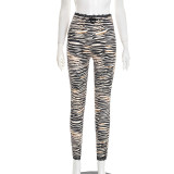 Casual Print Lace Patchwork Pants GSBD-J25PT367
