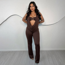 Sexy Halterneck Backless Jumpsuits+Tube Top GYME-K25S81038