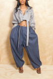 Solid Color Loose Ninth Pant GXHF-M80614