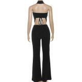 Sexy Halterneck Backless Jumpsuits+Tube Top GYME-K25S81038