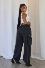 Casual Zipper Split Loose Straight Pants GXHF-M80250