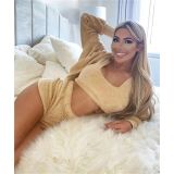 Plus Size Plush Long Sleeve Coat+Vest+Short 3 Piece Set GXHF-HT869