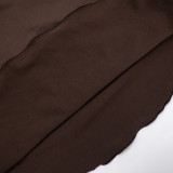 Deep V Neck Long Sleeve Mini Dress GSZM-D25DS484