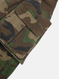 Print Multi-pockets Loose Casual Pants SH-391446