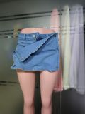 Sexy Tight Solid Color Button Denim Culottes GXHF-M0425618