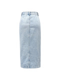 Irregular Split High Waist Denim Long Skirts GYXN-30291