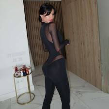 Sexy See Through Mesh Jumpsuit XEF-K25Q82530