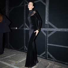 Long Sleeve Solid Color Maxi Dress XEF-K25D86424
