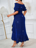 Short Sleeve Solid Color Midi Dress GYLY-10880