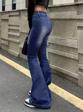 Retro Low Rise Flare Jeans GXJF-240606