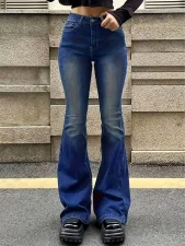 Retro Low Rise Flare Jeans GXJF-240606