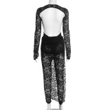 Lace Backless Bodysuit Two Piece Pants Set GDSF-D25ST490