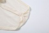 Solid Color Tie Up Tube Top Skirt 3 Piece Set GSLF-K25S83846