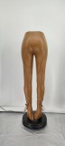 PU Leather Split Micro Flare Pants GYOM-k8705