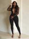Backless Deep V Neck Solid Color Jumpsuit GQNF-Y00354QC