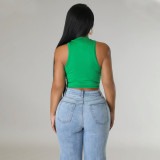 Sleeveless Sport Silid Color Tank Tops GOSD-1329