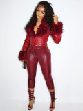 Hot-stamped Solid Color Shorts & Seven-Tenths Pants CH-25068