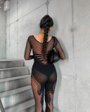 Mesh See Through Lace Jumpsuit GQNF-F00180QL