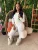 Sport Fitness Solid Color Two Piece Pants Set SFY-815