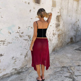 Solid Color Lace Sling Tops FL-JY25339MHO