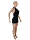Sleeveless Backless Halterneck Romper SHD-9590