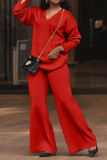 Plus Size Solid-Color Thickened Suede Two-Piece Pants Set BGN-BN318