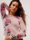 Mesh Print Long Sleeve T Shirt GWLS-202401