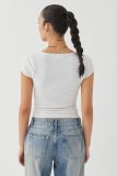Solid Color U Neck Knits T Shirt GWLS-202402