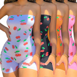 Sexy Print Slim Tube Top Romper GWLS-LD201060