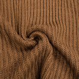 Solid Color Big Lapel Lantern Sleeve Sweater Mini Dress NY-MY110