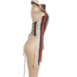 Colorful Print Sleeveless Backless Tops GZJQ-K25L85358