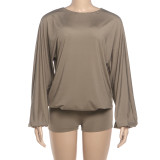 Solid Color Backless Tight Romper GZJQ-K25Q87084
