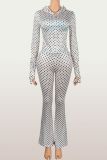 Fashion Casual Printed Zip-Up Long Sleeve Coat And Pants Suit YWXS-XS-4133