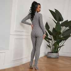 Fashion Print Long Sleeve Jumpsuit XEF-K25Q82561