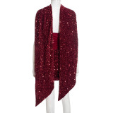 Sexy Off Shoulder Sequin Irregular Mini Dress GSZM-J25DS459