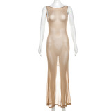 Sleeveless Backless Split Maxi Dress GYME-K24D48425