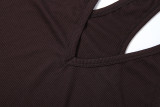 Solid Color V Neck Vest Dress GYME-K25D89490