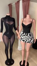Pre Order: About 7 work days shipping Solid Color Sling Bodysuit YUEM-3008336