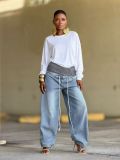 Plus Size Fashion Loose Wide Leg Jeans GYLN-8785