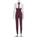 Sexy Tight Backless Tie Up Jumpsuit GDSF-J25JP486
