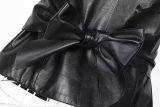 Plus Size Fur Collar Fur PU Leather Coat HHMY-5723