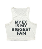 Sleeveless Letter Print Tank Tops GFCF-1618