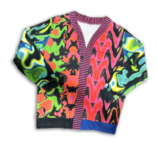 Printed Wool Plush Jacket GFCF-1250