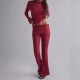 Long Sleeve Short Irregular Top Two Piece  Pants Set GOLB-SU4218