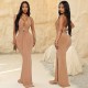 Backless Hollow Out  Split Maxi Dress GZIY-6362