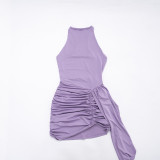 Solid Color Sleeveless Bodycon Dress GDSF-D25DS579
