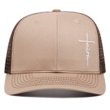 Letter Embroidered Sport Mesh Baseball Cap YWXY-XYFSMZ0004