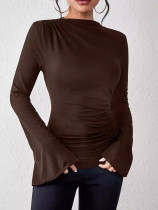 Flare Long Sleeve Slim T Shirt GZJF-2660