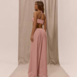 Hollow Out Tie Up Loose Jumpsuit GZJQ-K25Q90011